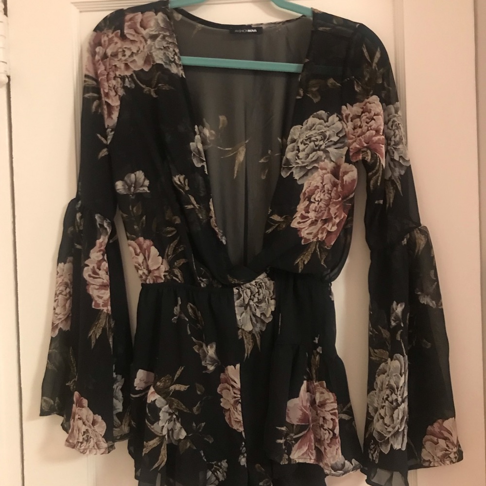 Fashion Nova Plunging Romper